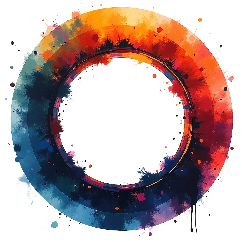 Colorful Watercolor Circle